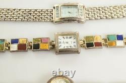Watch Lot Sterling Silver All Marked 135.7 g 3 Watches Aria (1) Ecclissi (2)